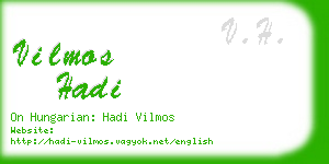 vilmos hadi business card